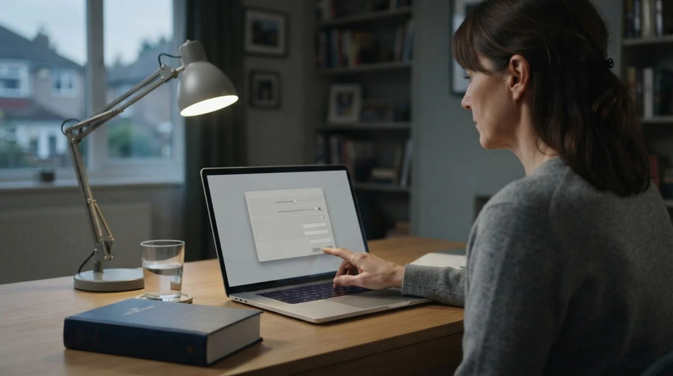 Persona ajustando los límites de depósito en la configuración de su cuenta