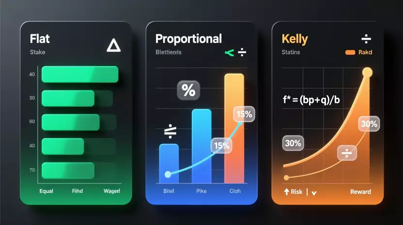 Comparación de sistemas de stake plano proporcional y criterio Kelly para apuestas